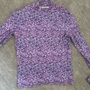 Scotch & Soda Pink and Purple Floral Turtleneck